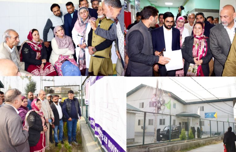 Sakeena Masood visits Budgam, inspects healthcare facilities at CHC Chattergam, SDH Chadoora