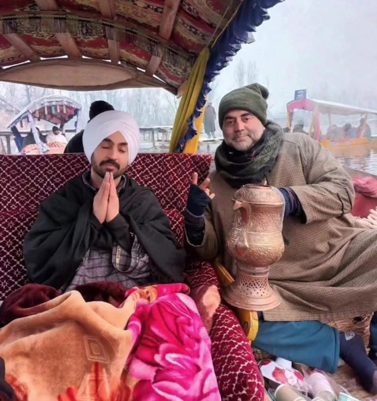 Famous Singer Diljit Dosanjh Enjoying the Weather of Kashmir in Srinagar