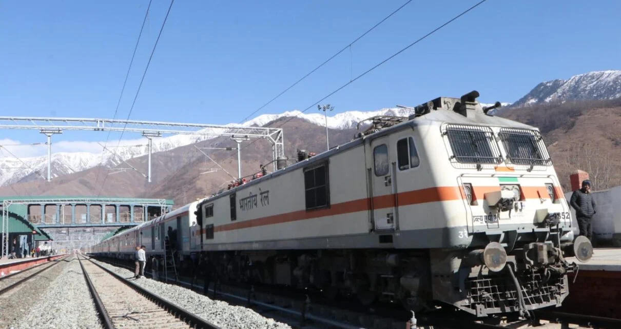 Railway milestone: 18-coach trial run on Katra-Budgam track in J&K