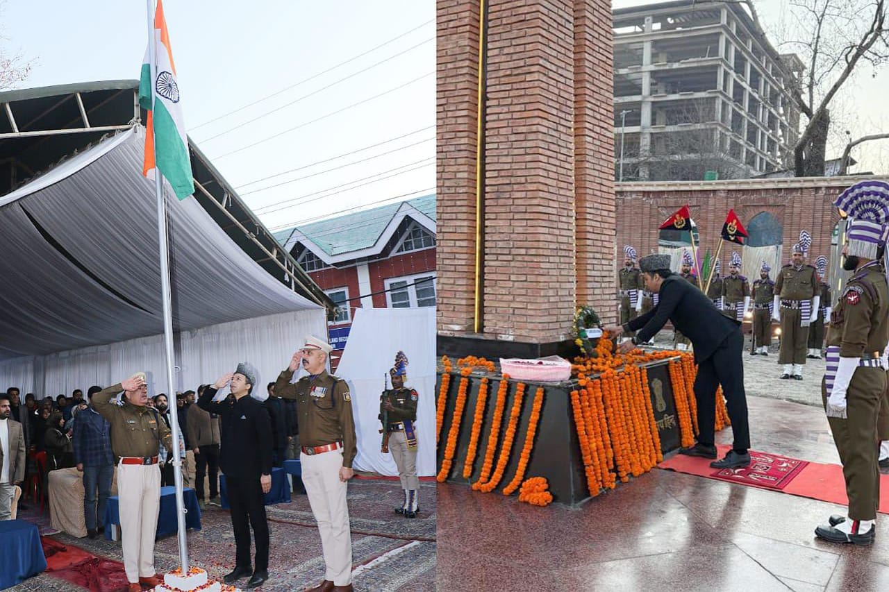 DC Srinagar unfurls National Flag at Office Premises on Republic Day-2025