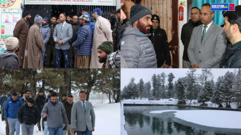 DC Shopian visits Shadab Karewa, Manloo; takes stock of water & healthcare facilities