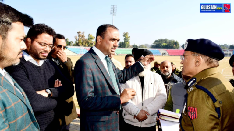 Div Com, ADGP Jammu visit MA Stadium to review arrangements for Republic Day-2025 celebrations