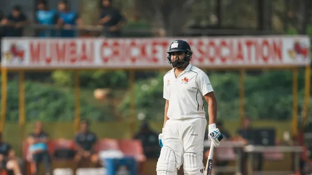 "Rohit Sharma Returns to Ranji Trophy, Impresses with 28 in Second Innings"