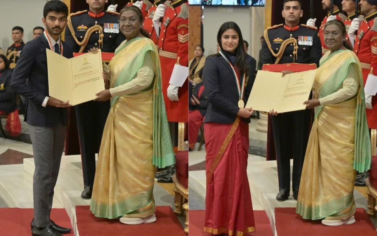 Manu, Gukesh Among Four To Receive Khel Ratna From President Murmu At Rashtrapati Bhavan