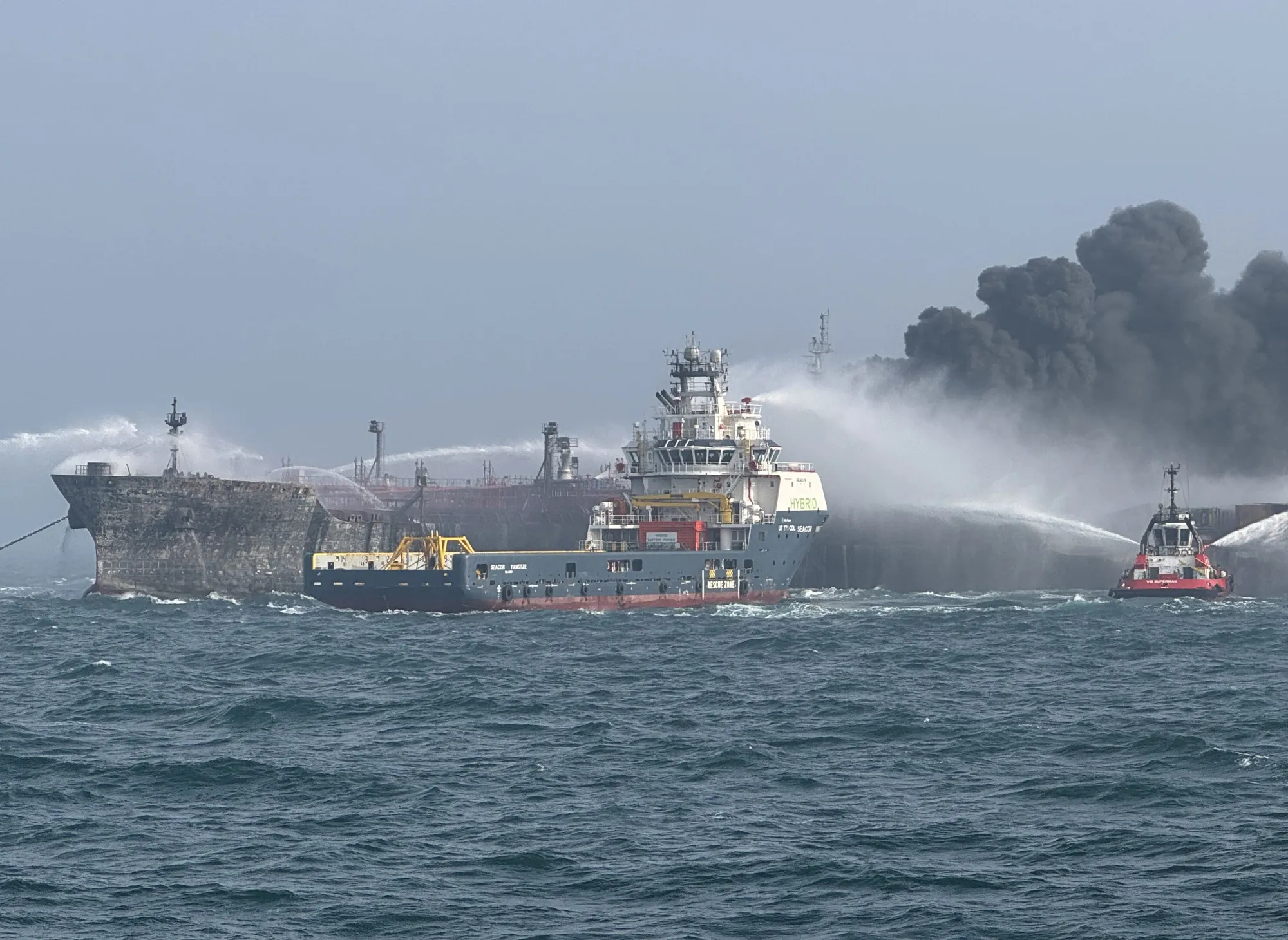 Maritime Crash in North Sea: Tanker and Cargo Ship Ablaze, All Crew Safe